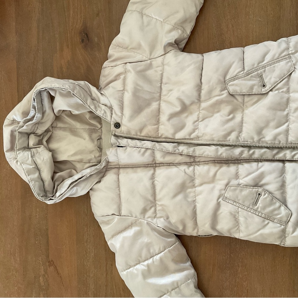 Kids Cream Hooded Jacket